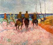 Paul Gauguin Riders on the Beach USA oil painting artist